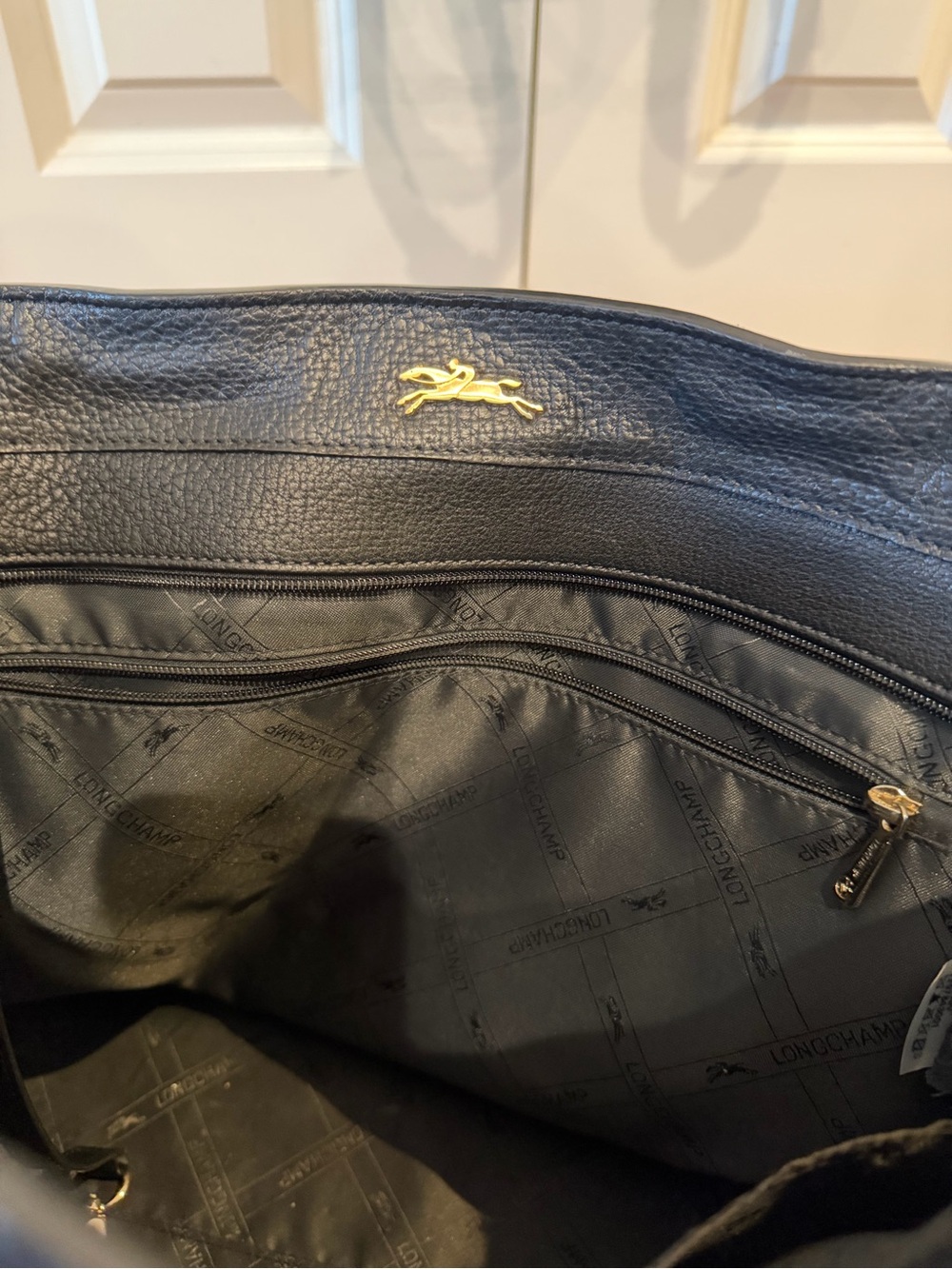 Longchamp Penelope Leather Shoulder Tote - Picture 3 of 5
